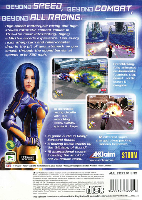 XGIII : Extreme G Racing — Box back