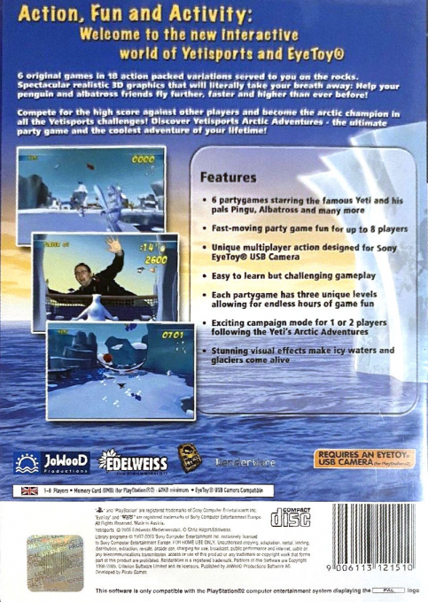 Yetisports Arctic Adventures — Box back