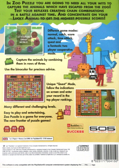 Zoo Puzzle — Box back