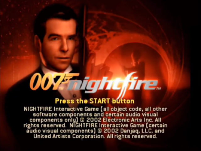 007 : Nightfire — Title screen