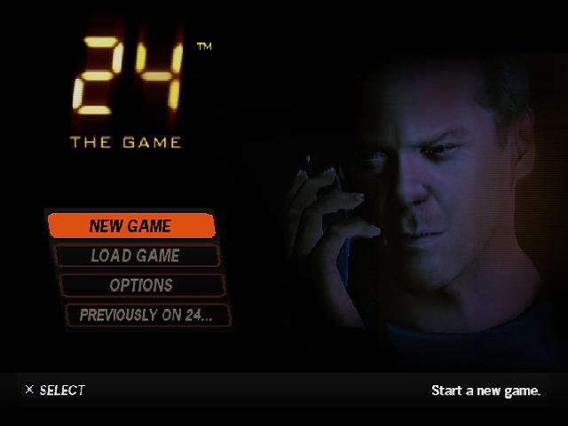 24 : The Game — Title screen