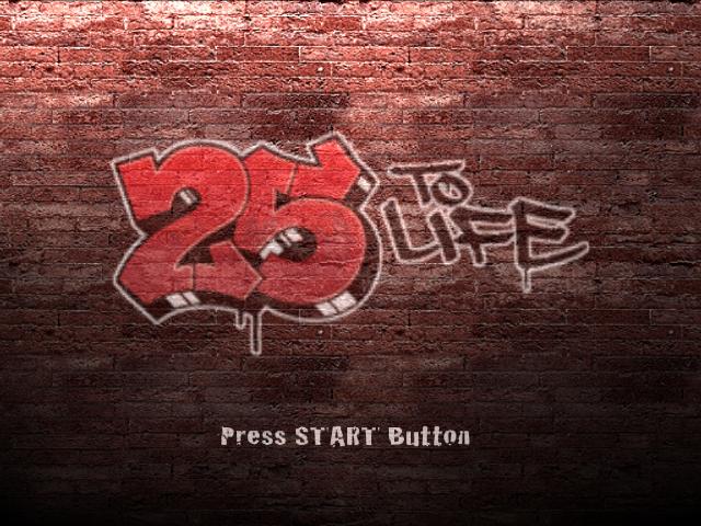 25 to Life — Title screen