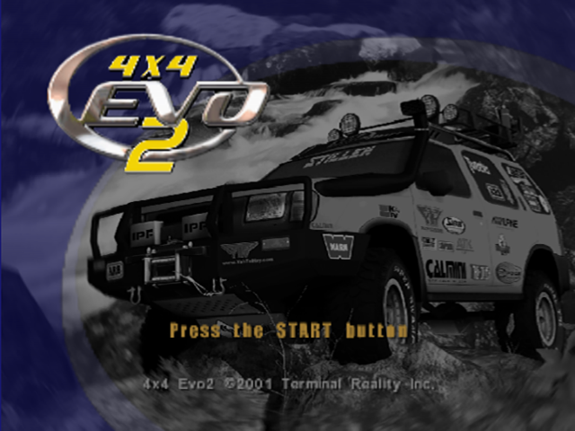 4x4 Evo 2 — Title screen