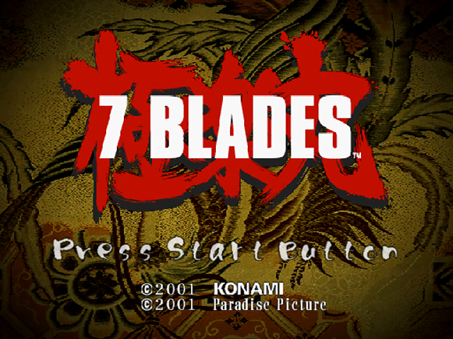7 Blades — Title screen