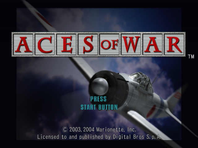 Aces of War — Title screen