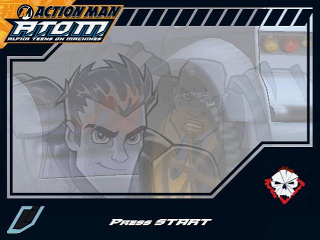 Action Man A.T.O.M. : Alpha Teens on Machines — Title screen