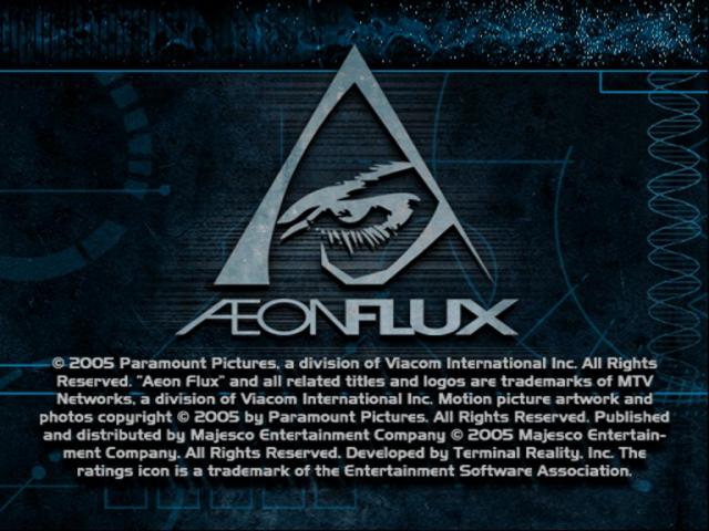 Aeon Flux — Title screen