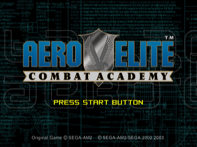 Aero Elite : Combat Academy — Title screen