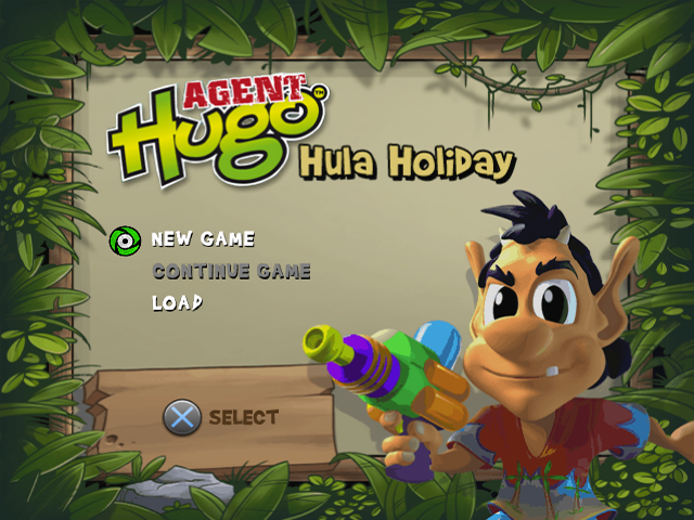 Agent Hugo : Hula Holiday — Title screen