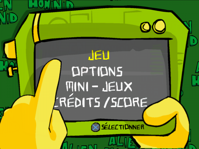 Alien Hominid — Title screen