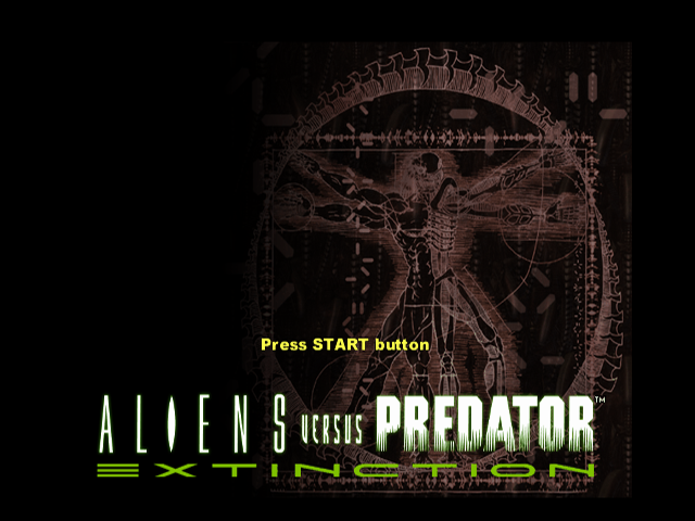 Aliens Versus Predator : Extinction — Title screen