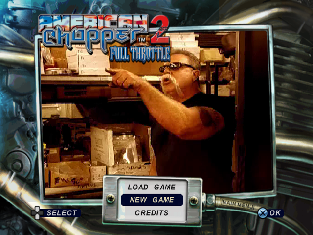 American Chopper 2 : Full Throttle — Title screen