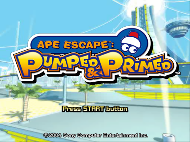 Ape Escape : Pumped & Primed — Title screen