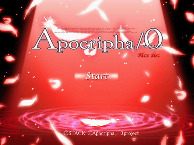 Apocripha-0 — Title screen