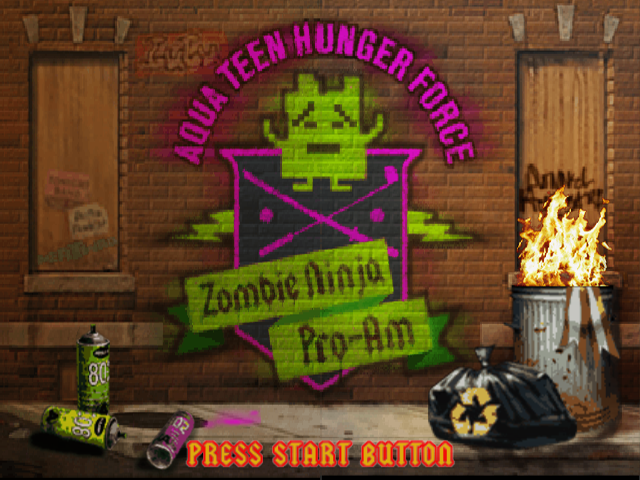 Aqua Teen Hunger Force : Zombie Ninja Pro-Am — Title screen