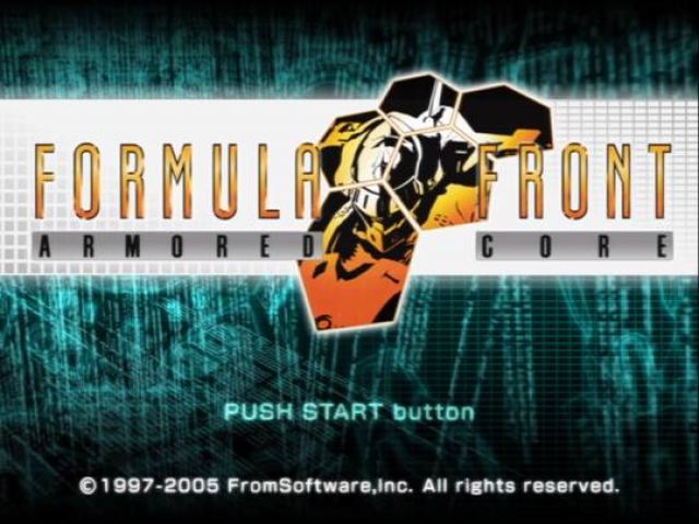 Armored Core : Formula Front — Title screen