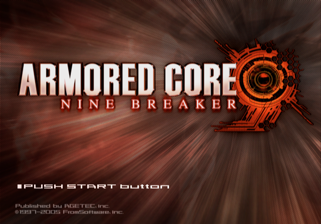 Armored Core : Nine Breaker — Title screen