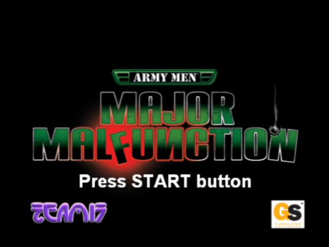 Army Men : Major Malfunction — Title screen