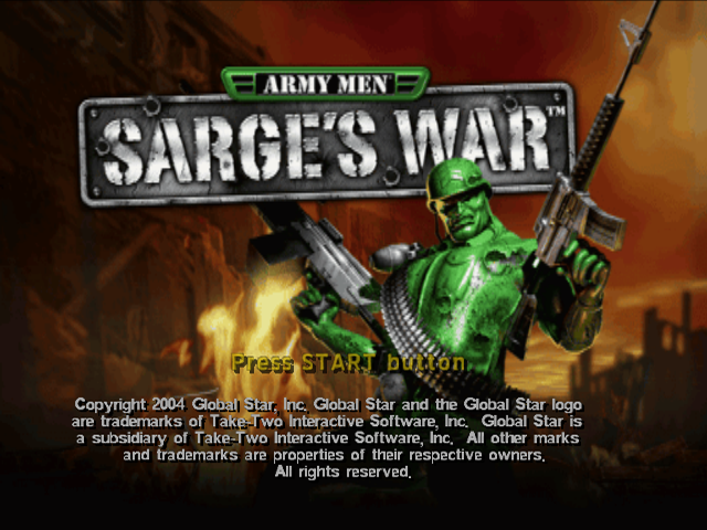 Army Men : Sarge's War — Title screen