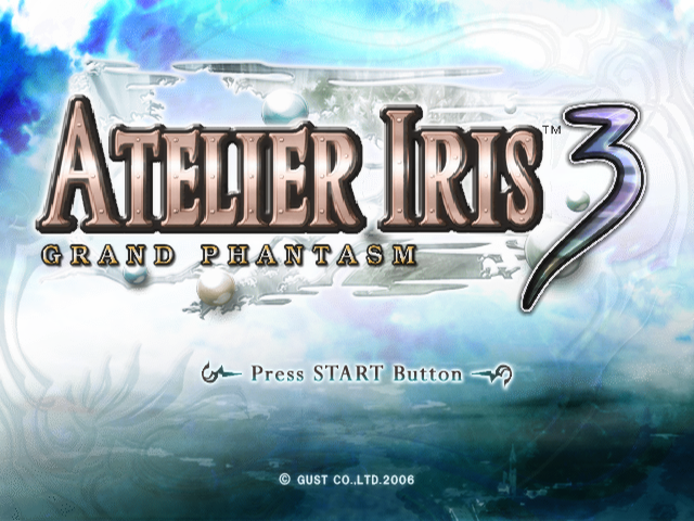 Atelier Iris 3 : Grand Phantasm — Title screen