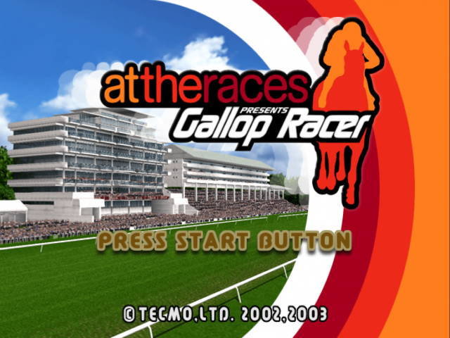 Attheraces Presents Gallop Racer — Title screen