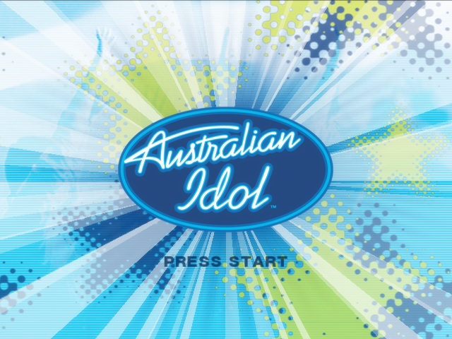 Australian Idol Sing — Title screen