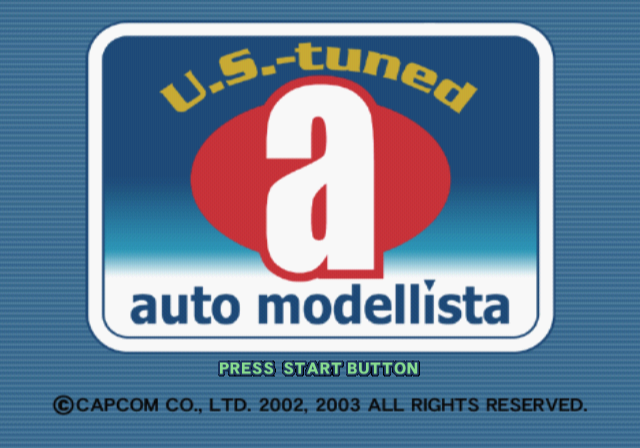 Auto Modellista - U.S.-Tuned — Title screen