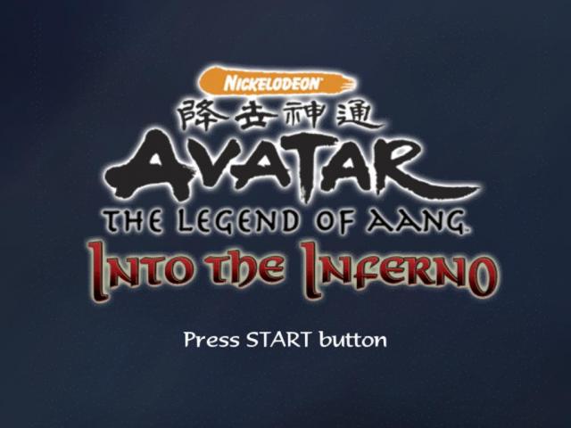 Avatar : The Last Airbender - Into the Inferno — Title screen