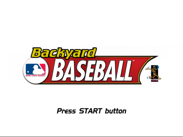 Backyard Baseball — Title screen