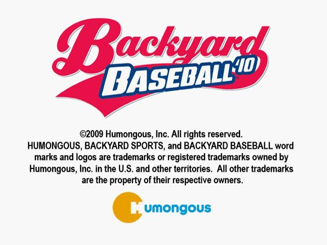 Backyard Baseball '10 — Title screen