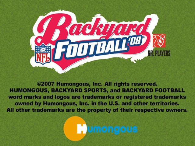 Backyard Football '08 — Title screen