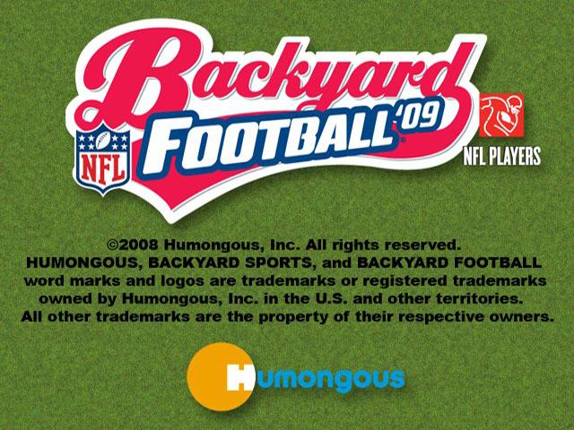 Backyard Football '09 — Title screen