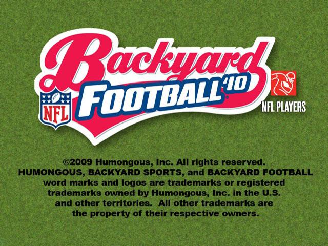 Backyard Football '10 — Title screen