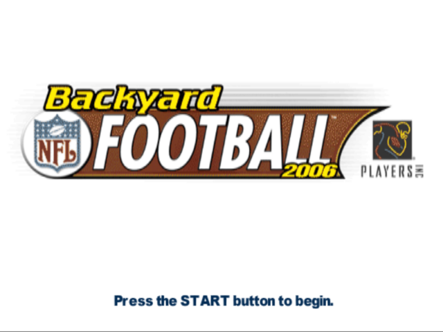Backyard Football 2006 — Title screen
