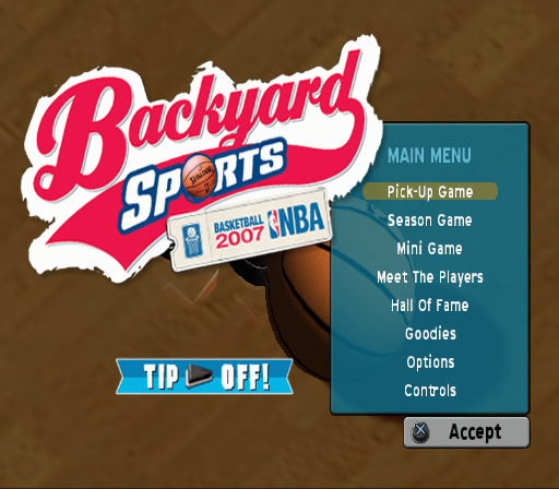 Backyard Sports : Basketball 2007 — Title screen