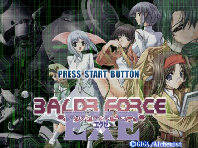 Baldr Force EXE — Title screen