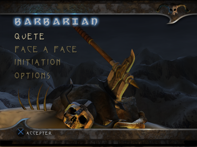 Barbarian — Title screen
