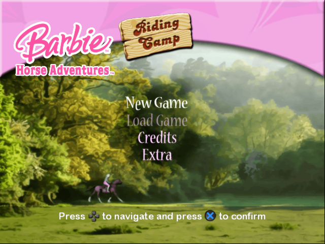 Barbie Horse Adventures : Riding Camp — Title screen