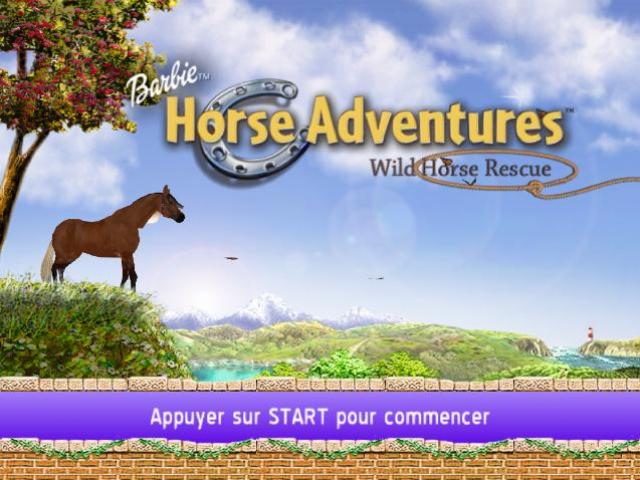 Barbie Horse Adventures : Wild Horse Rescue — Title screen