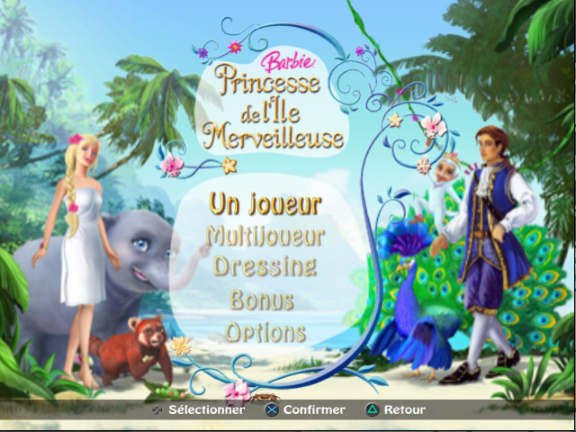 Barbie as The Island Princess — Title screen