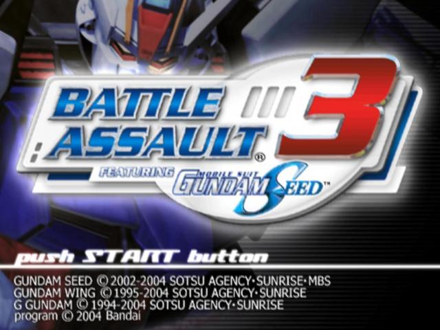 Battle Assault 3 featuring Gundam Seed — Title screen