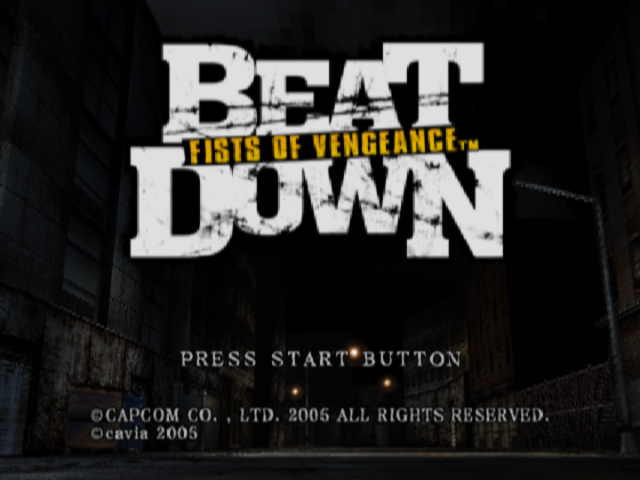 Beat Down : Fists of Vengeance — Title screen