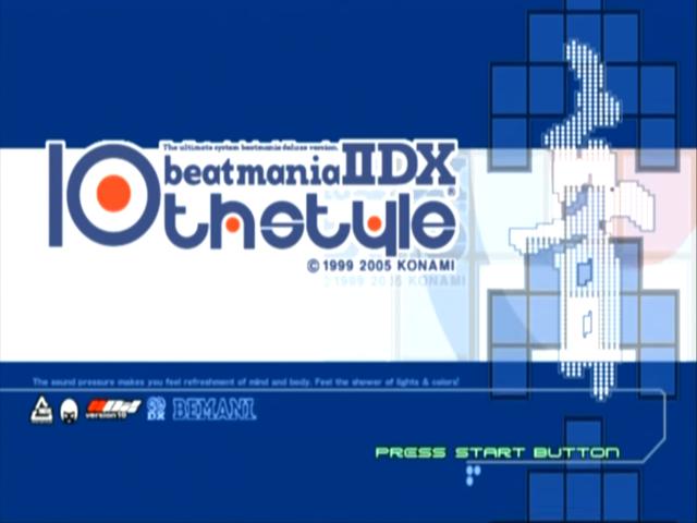 Beatmania IIDX 10th Style — Title screen