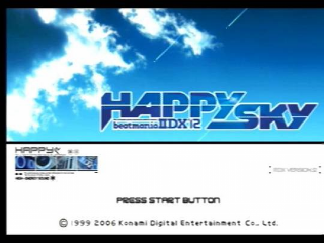 Beatmania IIDX 12 : Happy Sky — Title screen