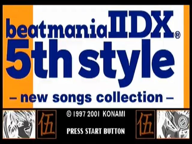 Beatmania IIDX 5th Style : New Songs Collection — Title screen