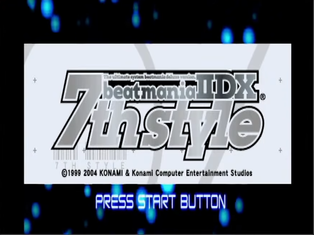 Beatmania IIDX 7th Style — Title screen