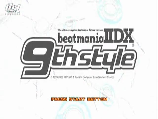 Beatmania IIDX 9th Style — Title screen