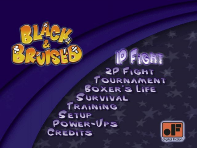 Black & Bruised — Title screen
