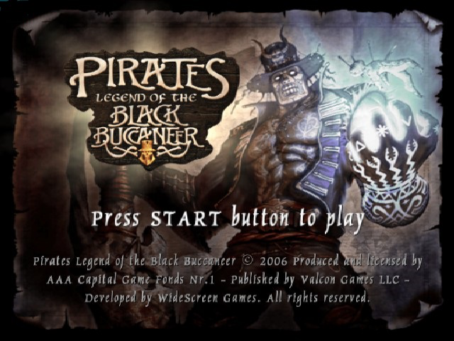 Black Buccaneer — Title screen