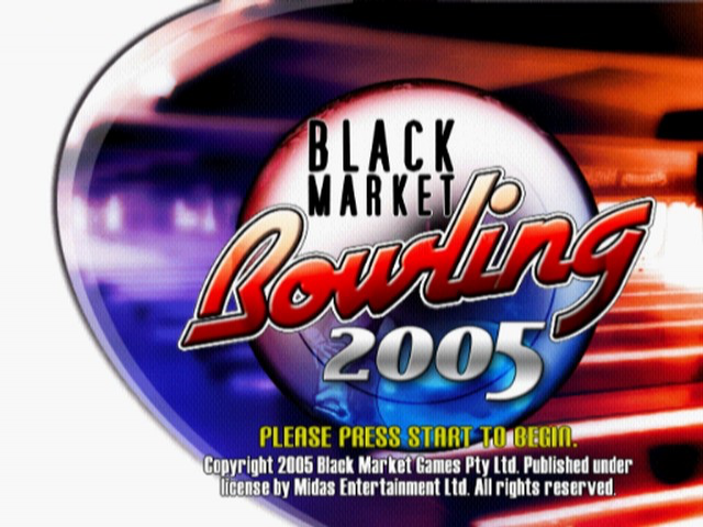 Black Market Bowling — Title screen